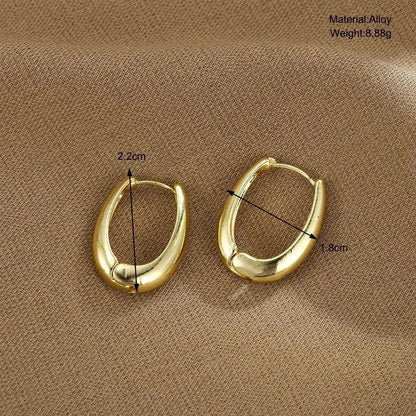 Metal Drop for Woman Vintage Hoop Earring